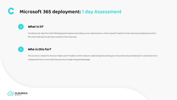 Microsoft 365 deployment - Cloudica Group